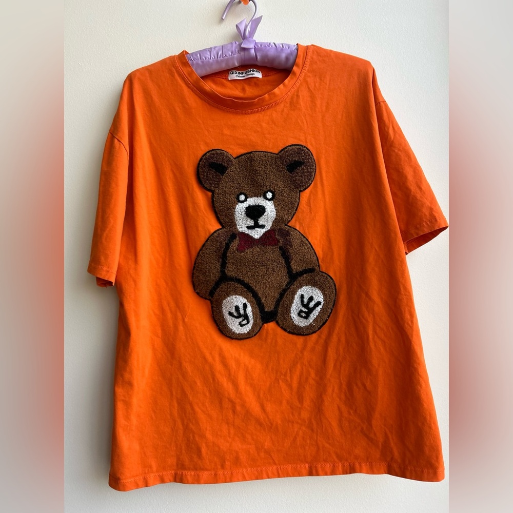 Orange Teddy Bear Kids T-Shirt